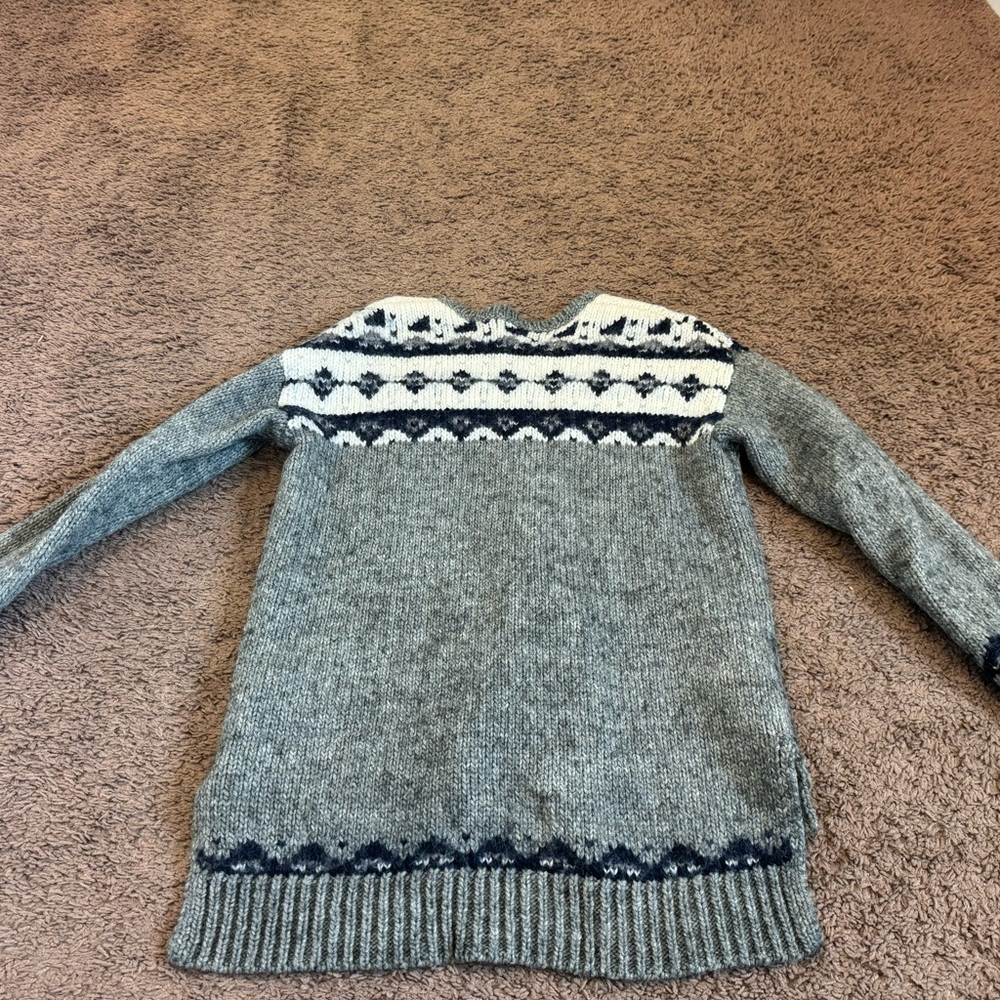 2 FOR $20 Loft Gray Wool Blend Argyle Print Sweater High Low PETITE S P - Picture 6 of 6